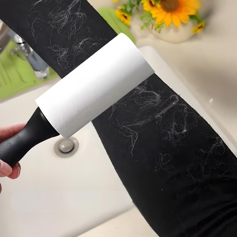 Anphly One Black Adhesive Bristle Roller Brush, Removable Paper, Used for Brushing Floors, Sweeping Dust, Removing Hair, Cleaning Rooms, with Four Brush Cartridges - Image 4